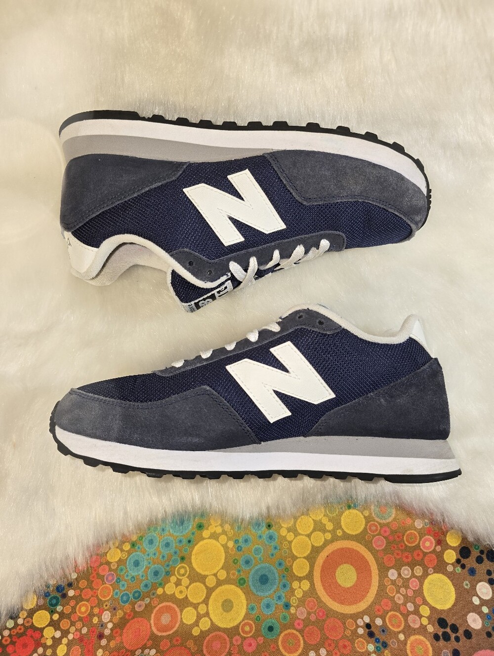 New Balance 411 Women's Navy & Gray & White Classic Walking Shoes - Picture 5 of 11